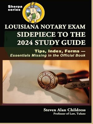 cover image of Louisiana Notary Exam Sidepiece to the 2024 Study Guide